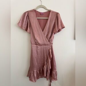 WMNS Pink Satin Dress
